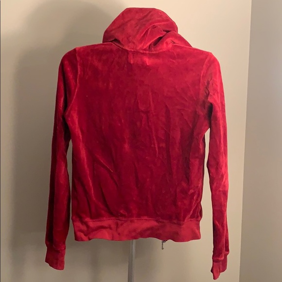 Dark red Juicy velour zip-up jacket - Picture 3 of 4